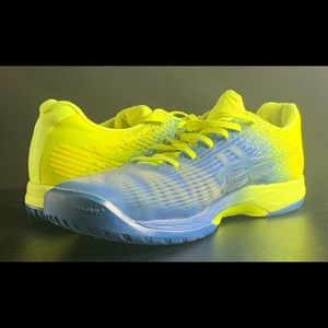 Men’s Solution Speed FF LE, Imperial/Flash Yellow, Tennis - ASICS, US men’s: 10